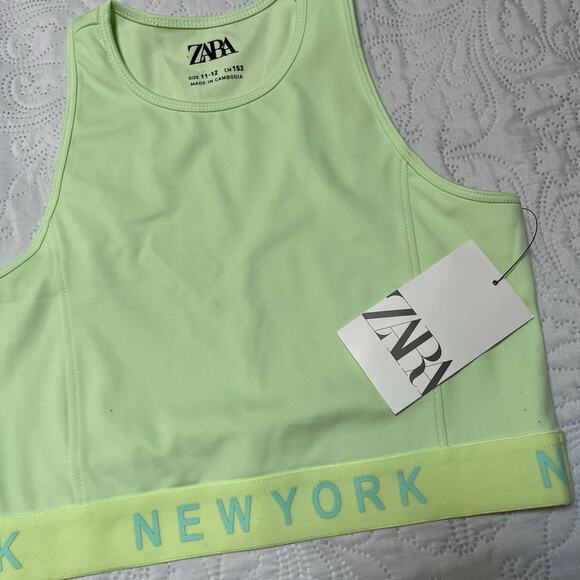 NWT Zara Active Cropped Top Sports Bra Size 11/12 - Picture 4 of 6